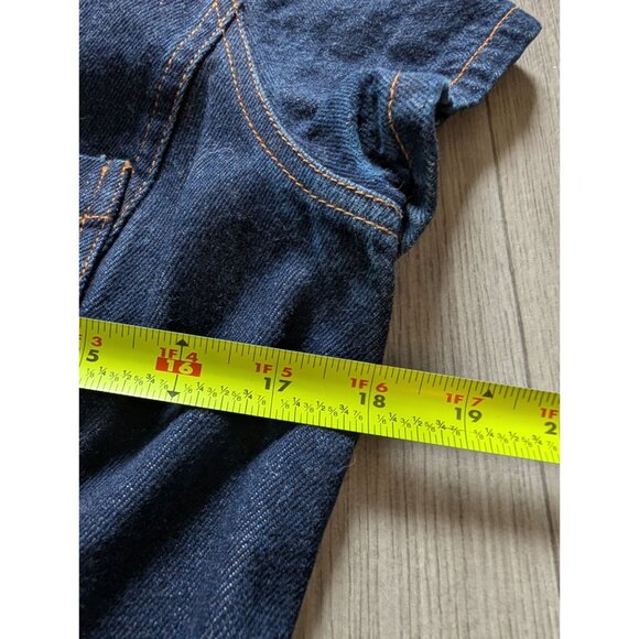 Tommy Hilfiger Y2K Denim Snap-Up Dress Size 8 With Short Sleeves & Chest Pocket - Picture 11 of 11